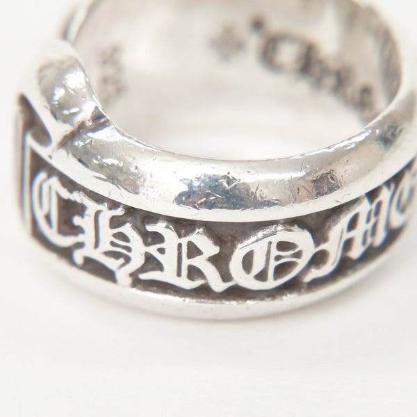 極美品 CHROME HEARTS クロムハーツ SM SCROLL LABEL スクロールラベルリング スモール 重量約10.34g サイズ10号 シルバー925 中古 4a009197
