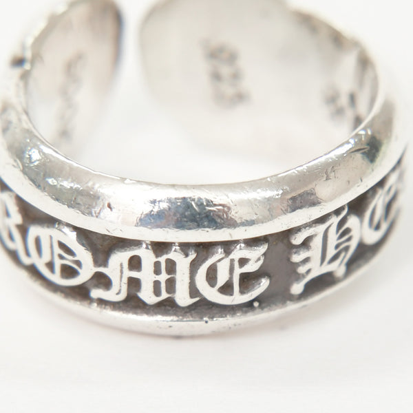 極美品 CHROME HEARTS クロムハーツ SM SCROLL LABEL スクロールラベルリング スモール 重量約10.34g サイズ10号 シルバー925 中古 4a009197