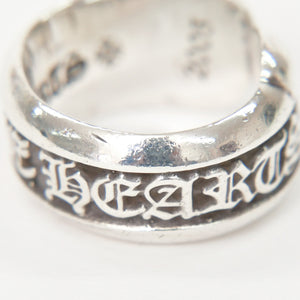 極美品 CHROME HEARTS クロムハーツ SM SCROLL LABEL スクロールラベルリング スモール 重量約10.34g サイズ10号 シルバー925 中古 4a009197