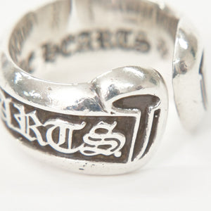 極美品 CHROME HEARTS クロムハーツ SM SCROLL LABEL スクロールラベルリング スモール 重量約10.34g サイズ10号 シルバー925 中古 4a009197
