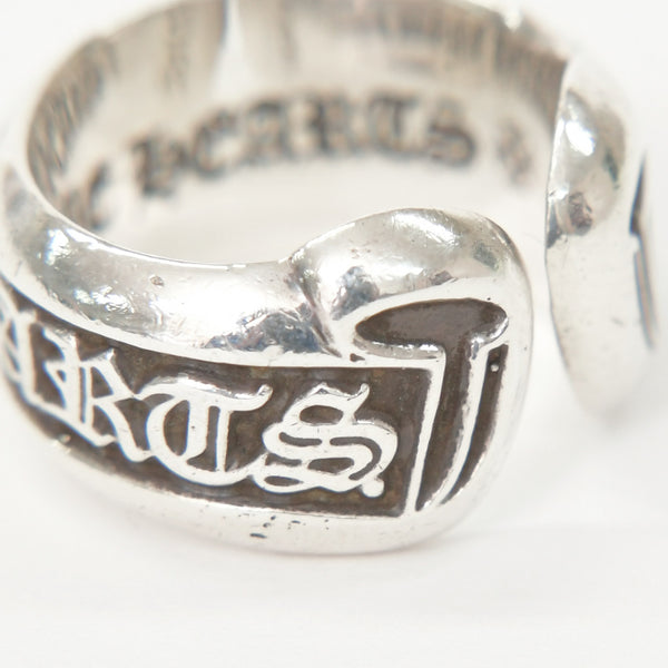 極美品 CHROME HEARTS クロムハーツ SM SCROLL LABEL スクロールラベルリング スモール 重量約10.34g サイズ10号 シルバー925 中古 4a009197