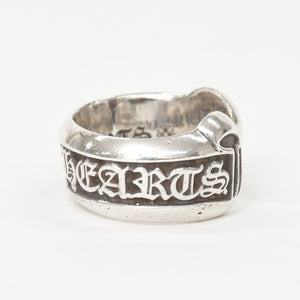 極美品 CHROME HEARTS クロムハーツ SM SCROLL LABEL スクロールラベルリング スモール 重量約10.34g サイズ10号 シルバー925 中古 4a009197