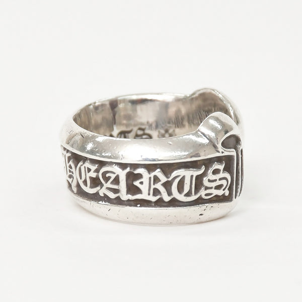 極美品 CHROME HEARTS クロムハーツ SM SCROLL LABEL スクロールラベルリング スモール 重量約10.34g サイズ10号 シルバー925 中古 4a009197