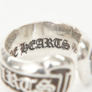 極美品 CHROME HEARTS クロムハーツ SM SCROLL LABEL スクロールラベルリング スモール 重量約10.34g サイズ10号 シルバー925 中古 4a009197