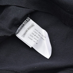 CHROME HEARTS クロムハーツ ネックロゴ 長袖Tシャツ サイズM オールドイングリッシュ ブラック 新型 美品 中古 4a009201