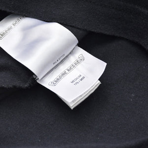 CHROME HEARTS クロムハーツ ネックロゴ 長袖Tシャツ サイズM オールドイングリッシュ ブラック 新型 美品 中古 4a009201