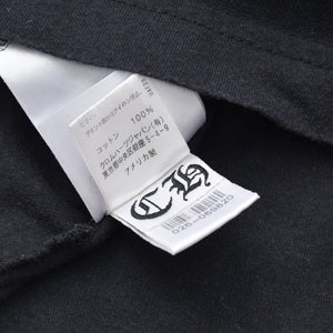 CHROME HEARTS クロムハーツ ネックロゴ 長袖Tシャツ サイズM オールドイングリッシュ ブラック 新型 美品 中古 4a009201
