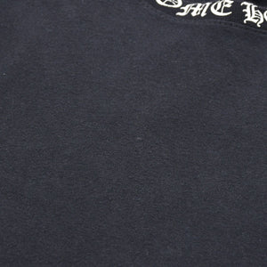 CHROME HEARTS クロムハーツ ネックロゴ 長袖Tシャツ サイズM オールドイングリッシュ ブラック 新型 美品 中古 4a009201