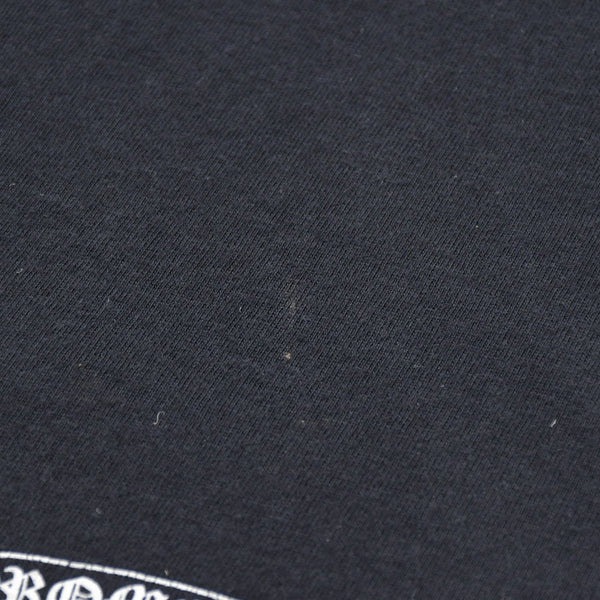 CHROME HEARTS クロムハーツ ネックロゴ 長袖Tシャツ サイズM オールドイングリッシュ ブラック 新型 美品 中古 4a009201