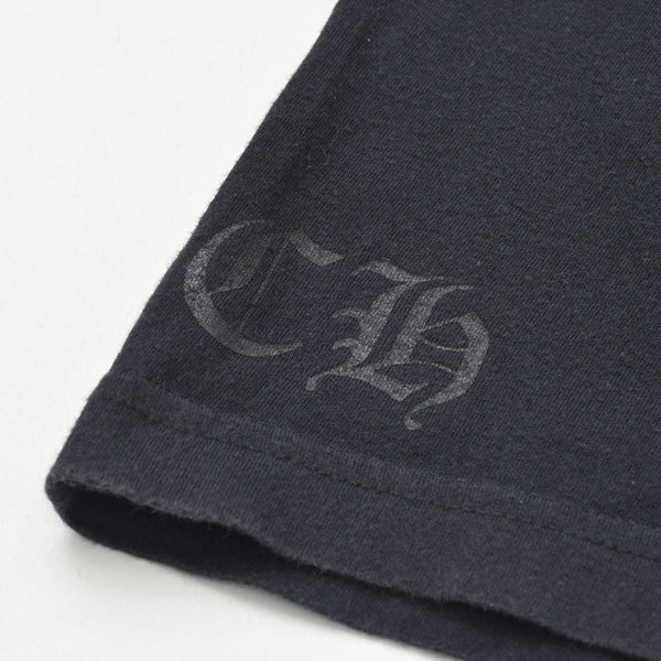 CHROME HEARTS クロムハーツ ネックロゴ 長袖Tシャツ サイズM オールドイングリッシュ ブラック 新型 美品 中古 4a009201