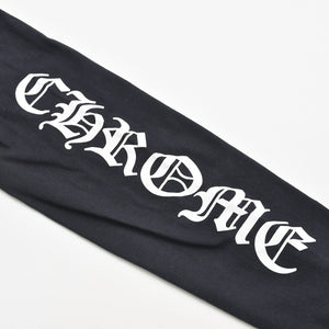 CHROME HEARTS クロムハーツ ネックロゴ 長袖Tシャツ サイズM オールドイングリッシュ ブラック 新型 美品 中古 4a009201