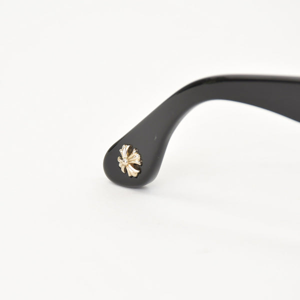 新品未使用 CHROME HEARTS クロムハーツ PETER ARNELL ピーター アーネル 伊達メガネ サイズ48□25-140 18KGP CHプラス 中古 4a009207