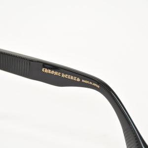 新品未使用 CHROME HEARTS クロムハーツ PETER ARNELL ピーター アーネル 伊達メガネ サイズ48□25-140 18KGP CHプラス 中古 4a009207