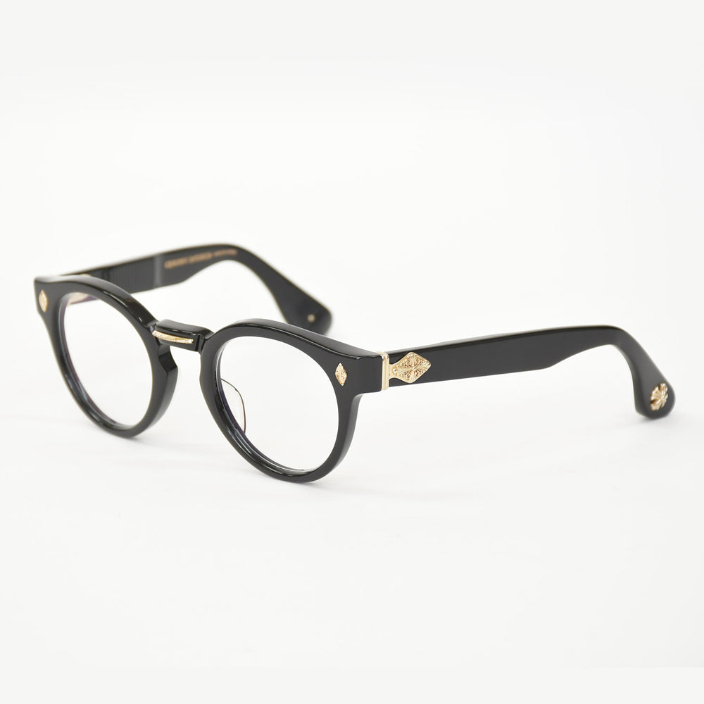 新品未使用 CHROME HEARTS クロムハーツ PETER ARNELL ピーター アーネル 伊達メガネ サイズ48□25-140 18KGP CHプラス 中古 4a009207