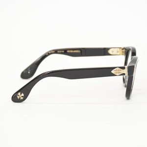 新品未使用 CHROME HEARTS クロムハーツ PETER ARNELL ピーター アーネル 伊達メガネ サイズ48□25-140 18KGP CHプラス 中古 4a009207
