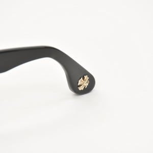 新品未使用 CHROME HEARTS クロムハーツ PETER ARNELL ピーター アーネル 伊達メガネ サイズ48□25-140 18KGP CHプラス 中古 4a009207