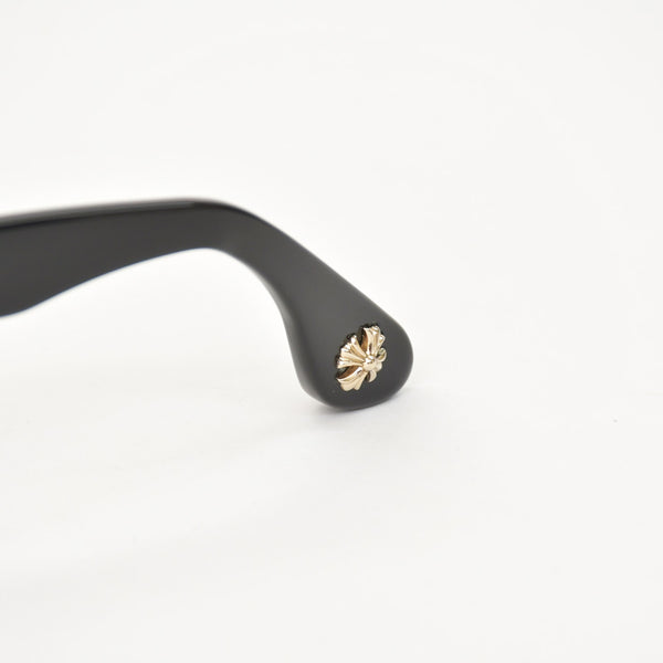 新品未使用 CHROME HEARTS クロムハーツ PETER ARNELL ピーター アーネル 伊達メガネ サイズ48□25-140 18KGP CHプラス 中古 4a009207