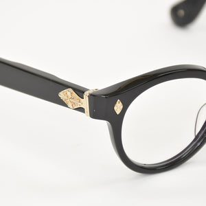 新品未使用 CHROME HEARTS クロムハーツ PETER ARNELL ピーター アーネル 伊達メガネ サイズ48□25-140 18KGP CHプラス 中古 4a009207