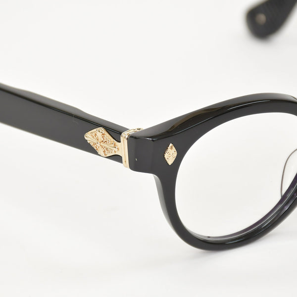 新品未使用 CHROME HEARTS クロムハーツ PETER ARNELL ピーター アーネル 伊達メガネ サイズ48□25-140 18KGP CHプラス 中古 4a009207