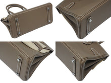 画像をギャラリービューアに読み込む, 新品未使用 HERMES エルメス ショルダーバーキン29 ハンドバッグ エバーカラー エトープ K刻印 SV金具 中古 4b009240