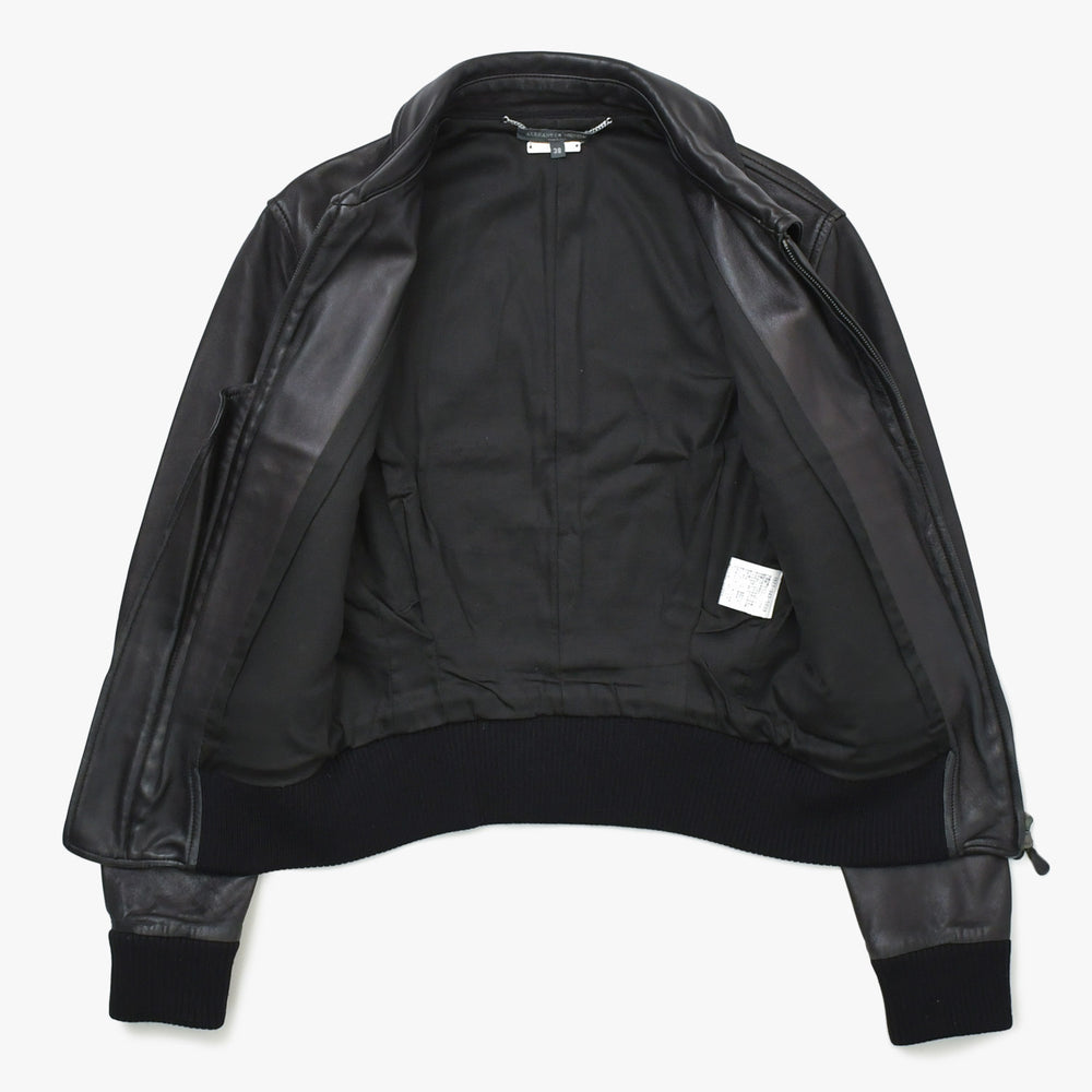 Alexander McQueen Alexander McQueen Leather Flight Jacket Size 38 Black Archive Good Condition Used 4a009313