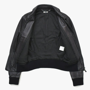 Alexander McQueen アレキサンダー マックイーン レザーフライトジャケット サイズ38 ブラック アーカイブ 美品 中古 4a009313