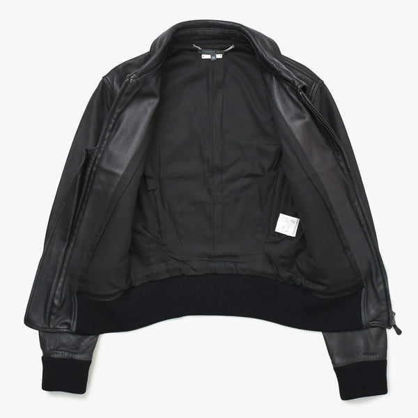 Alexander McQueen アレキサンダー マックイーン レザーフライトジャケット サイズ38 ブラック アーカイブ 美品 中古 4a009313