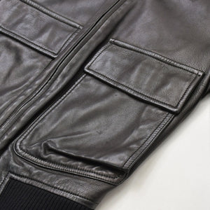 Alexander McQueen アレキサンダー マックイーン レザーフライトジャケット サイズ38 ブラック アーカイブ 美品 中古 4a009313