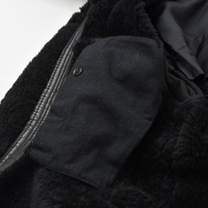 極美品 RICK OWENS リックオウエンス 変形 レザージャケット フード付き RP 9717/LSHO ラムレザー ブラック シルバー金具 サイズ38 中古 4a009325