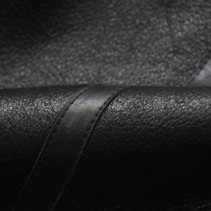 極美品 RICK OWENS リックオウエンス 変形 レザージャケット フード付き RP 9717/LSHO ラムレザー ブラック シルバー金具 サイズ38 中古 4a009325