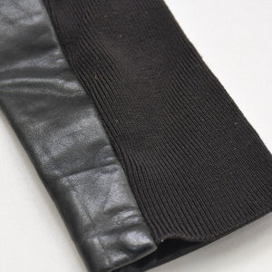 極美品 RICK OWENS リックオウエンス 変形 レザージャケット フード付き RP 9717/LSHO ラムレザー ブラック シルバー金具 サイズ38 中古 4a009325