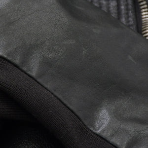 極美品 RICK OWENS リックオウエンス 変形 レザージャケット フード付き RP 9717/LSHO ラムレザー ブラック シルバー金具 サイズ38 中古 4a009325