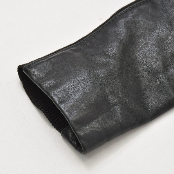 極美品 RICK OWENS リックオウエンス 変形 レザージャケット フード付き RP 9717/LSHO ラムレザー ブラック シルバー金具 サイズ38 中古 4a009325