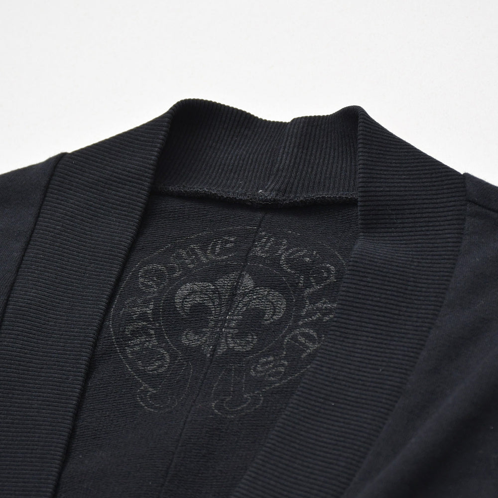 Like new CHROME HEARTS Cardigan Cross Ball Button Cross Patch Cotton Silver 925 Black Silver Hardware Size M Used 4a009341