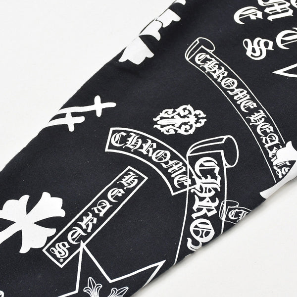 Very Good Condition CHROME HEARTS Arm Stencil Hoodie Parka Cotton Black White Size S Used 4a009378