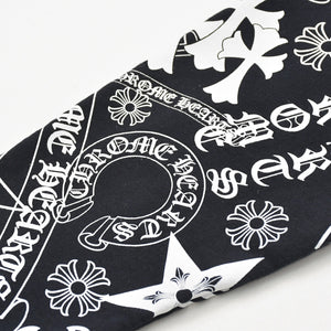 Very Good Condition CHROME HEARTS Arm Stencil Hoodie Parka Cotton Black White Size S Used 4a009378
