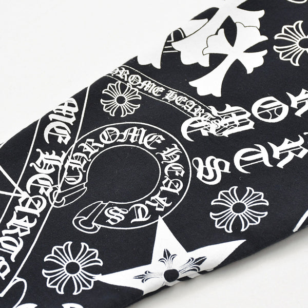 Very Good Condition CHROME HEARTS Arm Stencil Hoodie Parka Cotton Black White Size S Used 4a009378