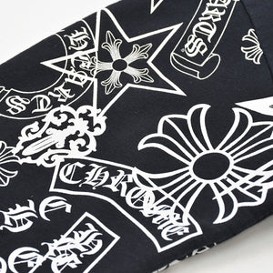 Very Good Condition CHROME HEARTS Arm Stencil Hoodie Parka Cotton Black White Size S Used 4a009378