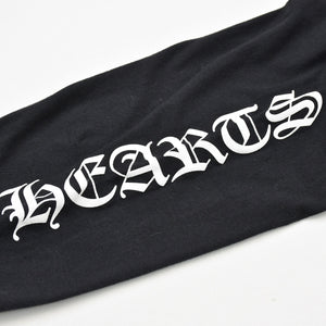 Very Good Condition CHROME HEARTS Sleeve CH Plus Old English Logo Long T Black White Size L Used 4a009379