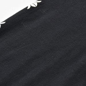 Very Good Condition CHROME HEARTS Sleeve CH Plus Old English Logo Long T Black White Size L Used 4a009379