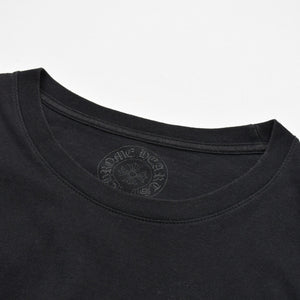 Very Good Condition CHROME HEARTS Sleeve CH Plus Old English Logo Long T Black White Size L Used 4a009379