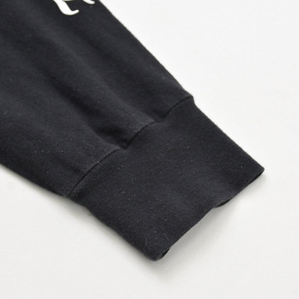 Very Good Condition CHROME HEARTS Sleeve CH Plus Old English Logo Long T Black White Size L Used 4a009379