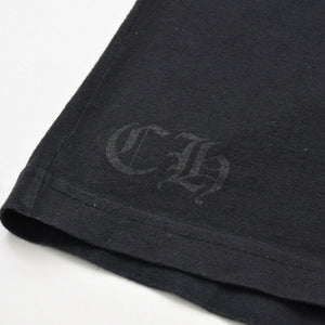 Very Good Condition CHROME HEARTS Sleeve CH Plus Old English Logo Long T Black White Size L Used 4a009379