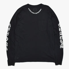 CHROME HEARTS Neck Logo Long Sleeve Tee Neck Logo Long Sleeve Tee Black Size L Good Condition Used 4a009380