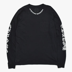 CHROME HEARTS Neck Logo Long Sleeve Tee Neck Logo Long Sleeve Tee Black Size L Good Condition Used 4a009380