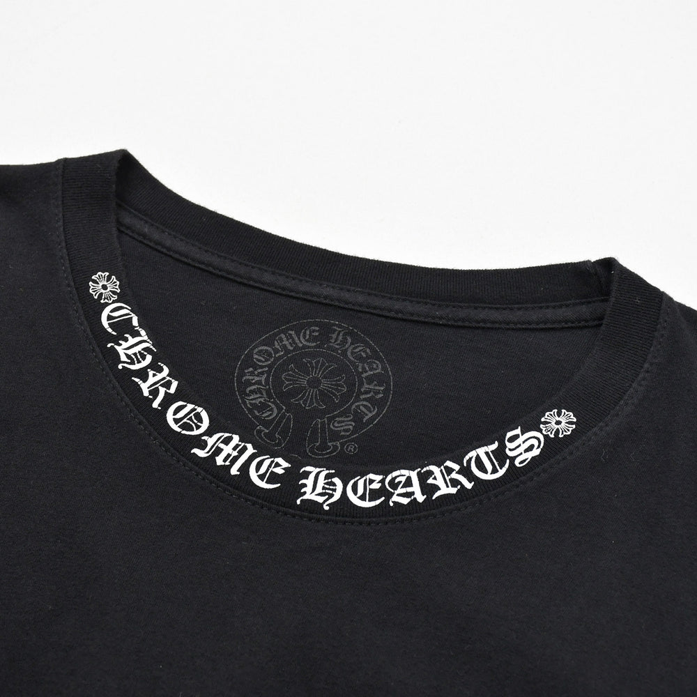 CHROME HEARTS クロムハーツ Neck Logo Long Sleeve Tee ネックロゴ ロングスリーブティ ブラック サイズL 美品 中古 4a009380