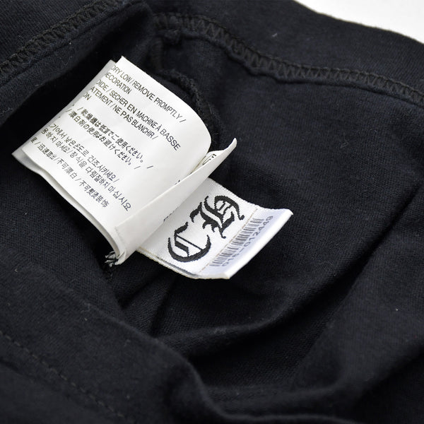 Very Good Condition CHROME HEARTS Men's Half Sleeve Pocket T-Shirt CH Cross Hairy Dagger Black Size L Used 4a009381