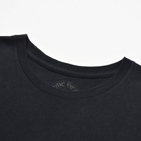 Very Good Condition CHROME HEARTS Men's Half Sleeve Pocket T-Shirt CH Cross Hairy Dagger Black Size L Used 4a009381