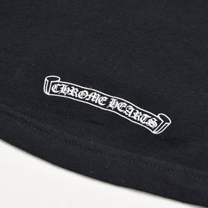 Very Good Condition CHROME HEARTS Men's Half Sleeve Pocket T-Shirt CH Cross Hairy Dagger Black Size L Used 4a009381