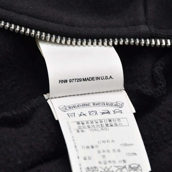 Very Good Condition CHROME HEARTS Foti Harristita Zip Up Parka Scroll Logo Star Black Silver Size L Used 4a009382